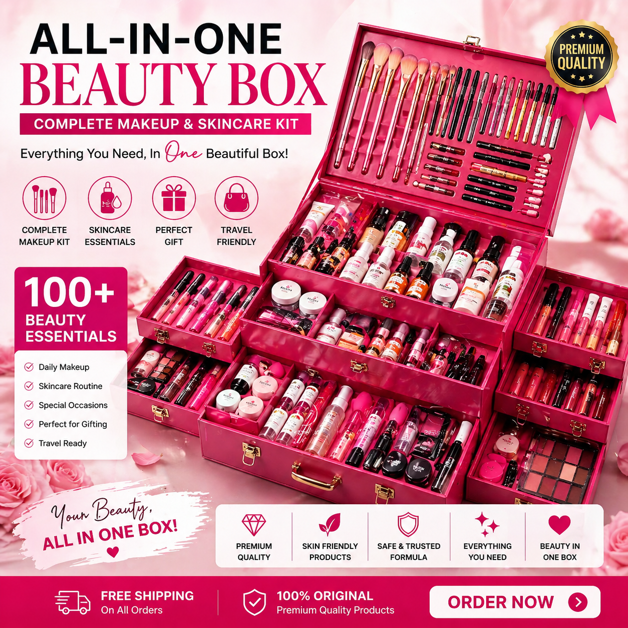 Huge Makeup Kit Vanity | مجموعة مكياج كبيرة مع منضدة التجميل